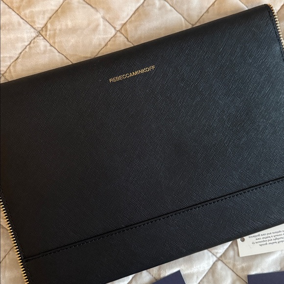 Rebecca Minkoff Black Clutch with Gold Accents - Picture 4 of 4